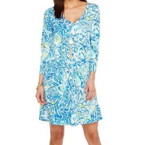 Lilly Pulitzer Blue and Green Patterned Dress